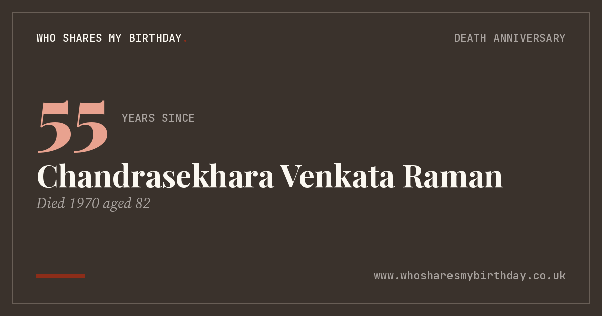 Chandrasekhara Venkata Raman