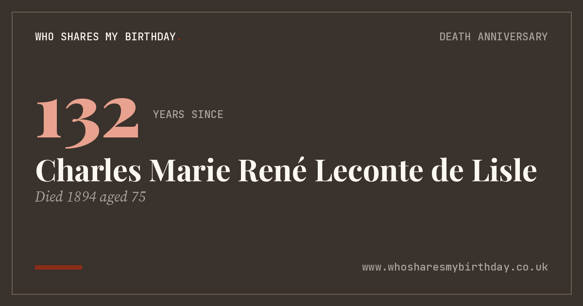 Charles Marie René Leconte de Lisle