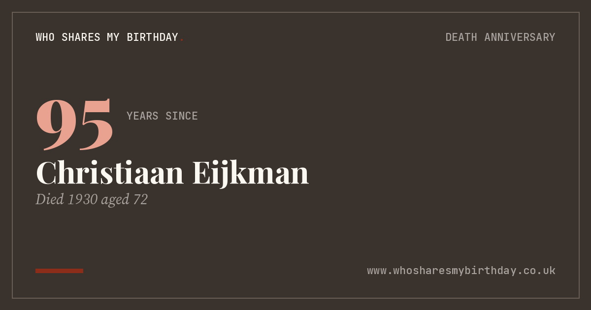 Christiaan Eijkman