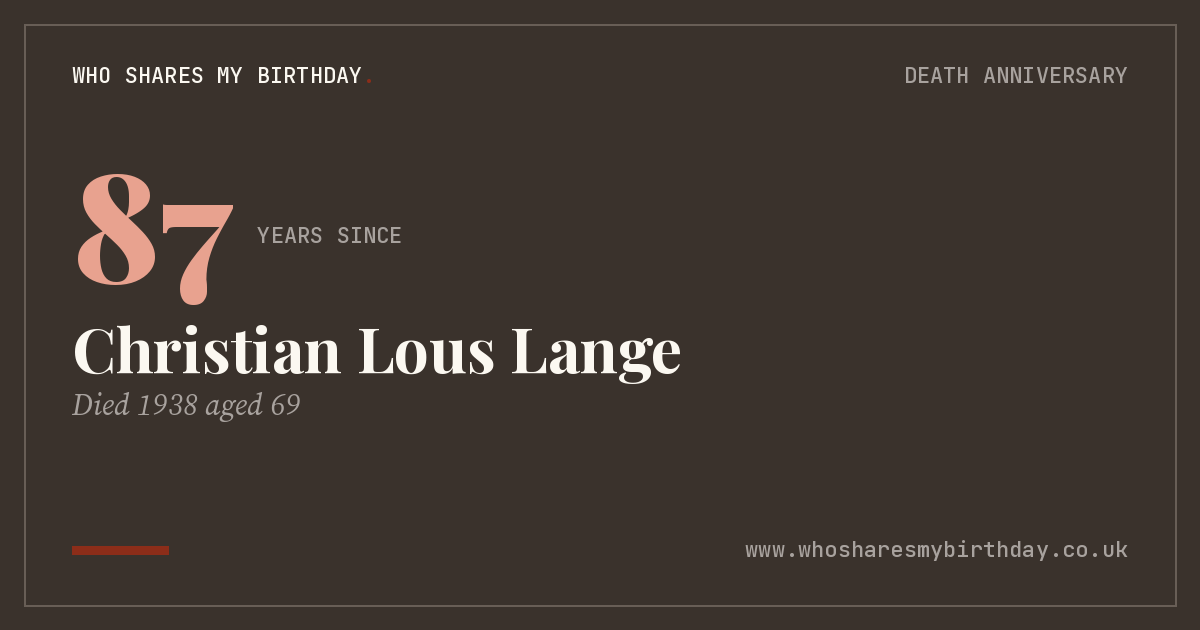 Christian Lous Lange