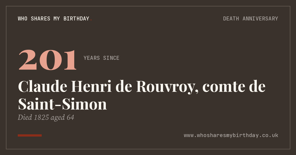 Claude Henri de Rouvroy, comte de Saint-Simon