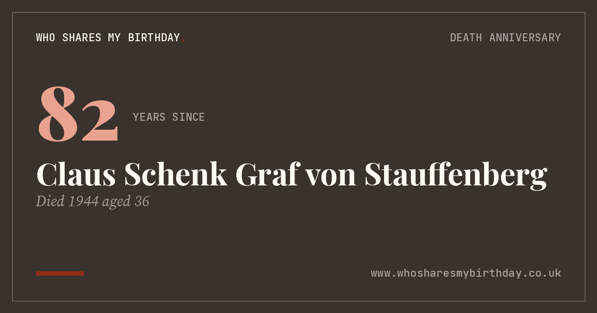 Claus Schenk Graf von Stauffenberg