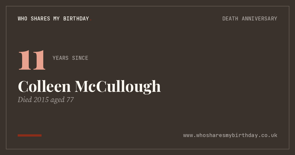 Colleen McCullough