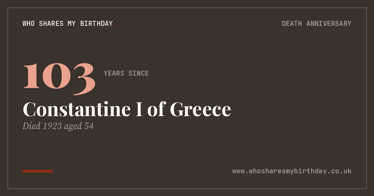 Constantine I of Greece