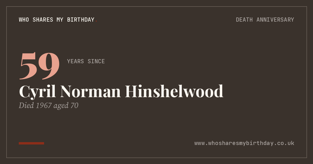 Cyril Norman Hinshelwood