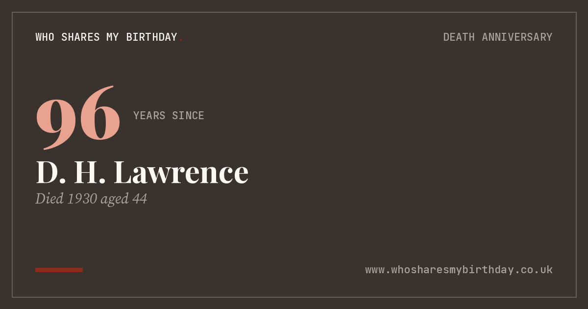 D. H. Lawrence