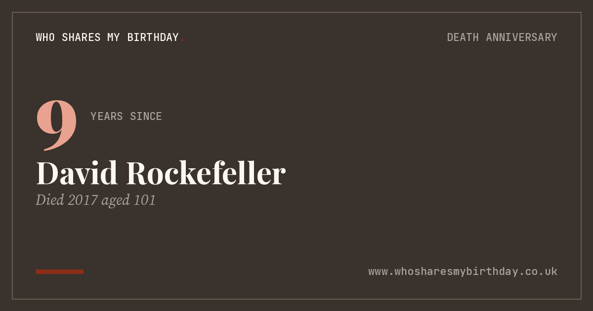 David Rockefeller