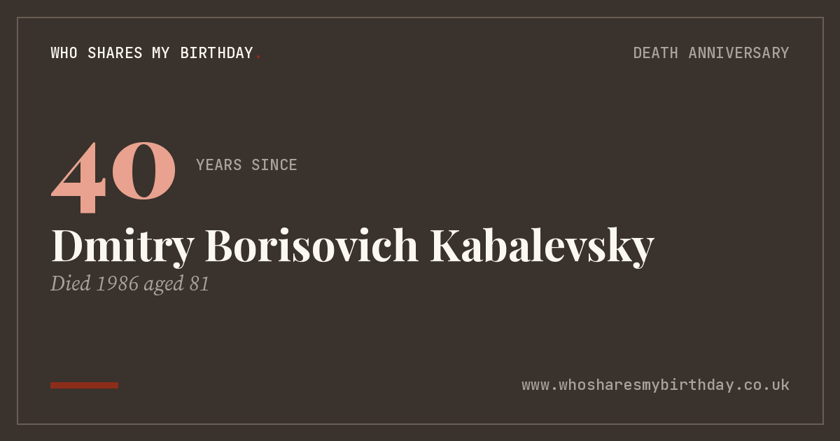 Dmitry Borisovich Kabalevsky