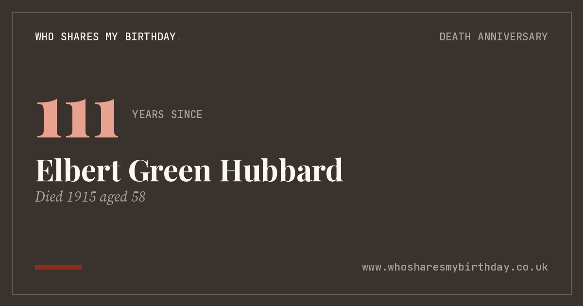 Elbert Green Hubbard
