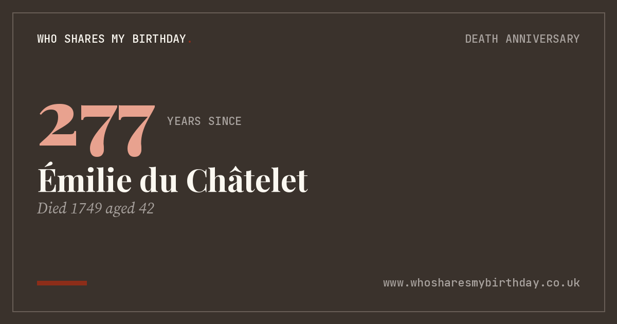 Émilie du Châtelet