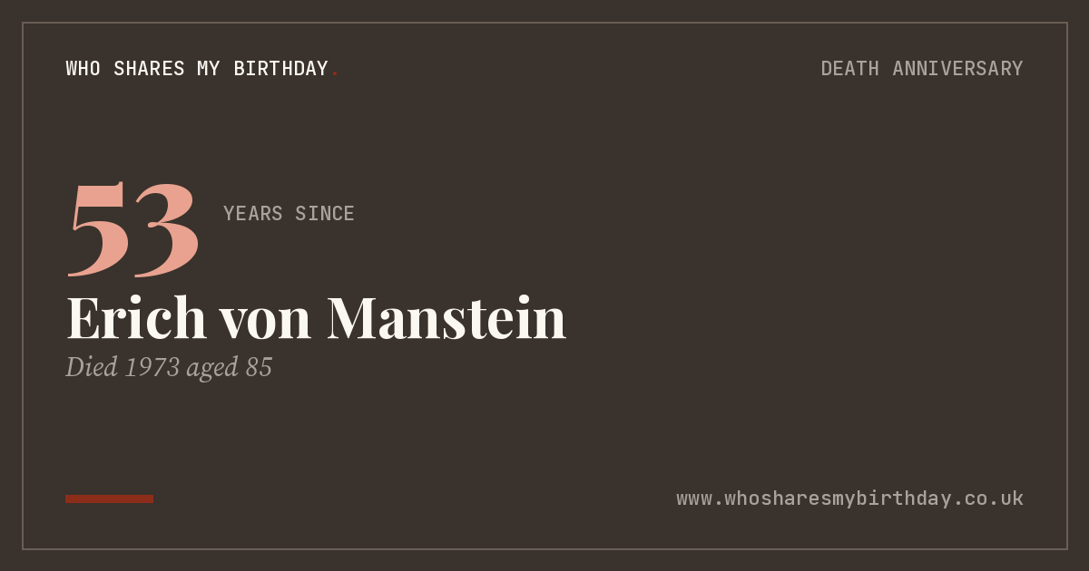 Erich von Manstein