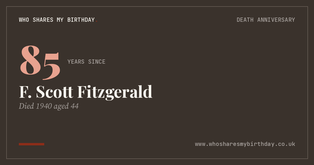 F. Scott Fitzgerald