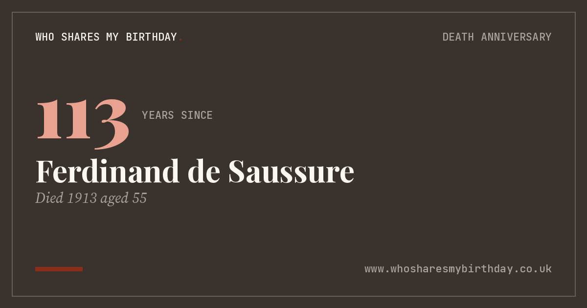 Ferdinand de Saussure
