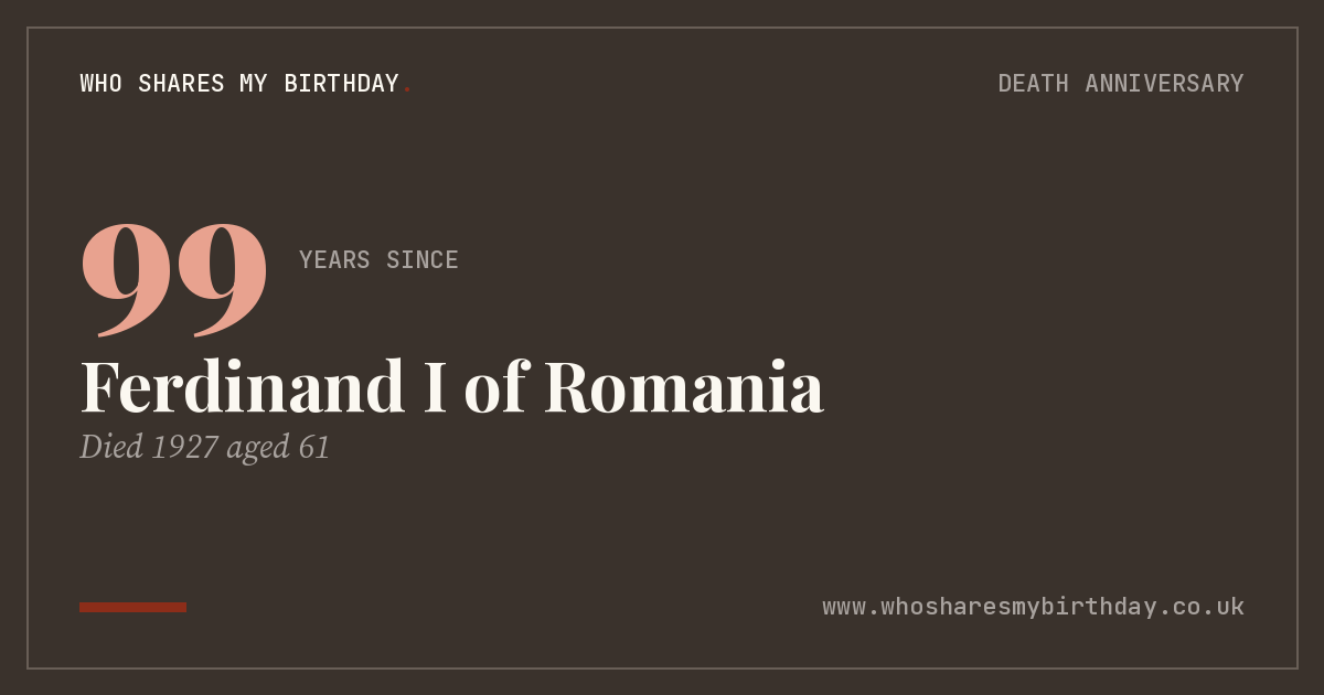 Ferdinand I of Romania