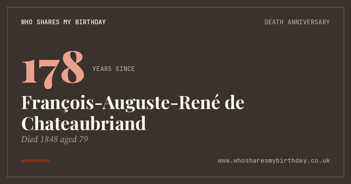 François-Auguste-René de Chateaubriand
