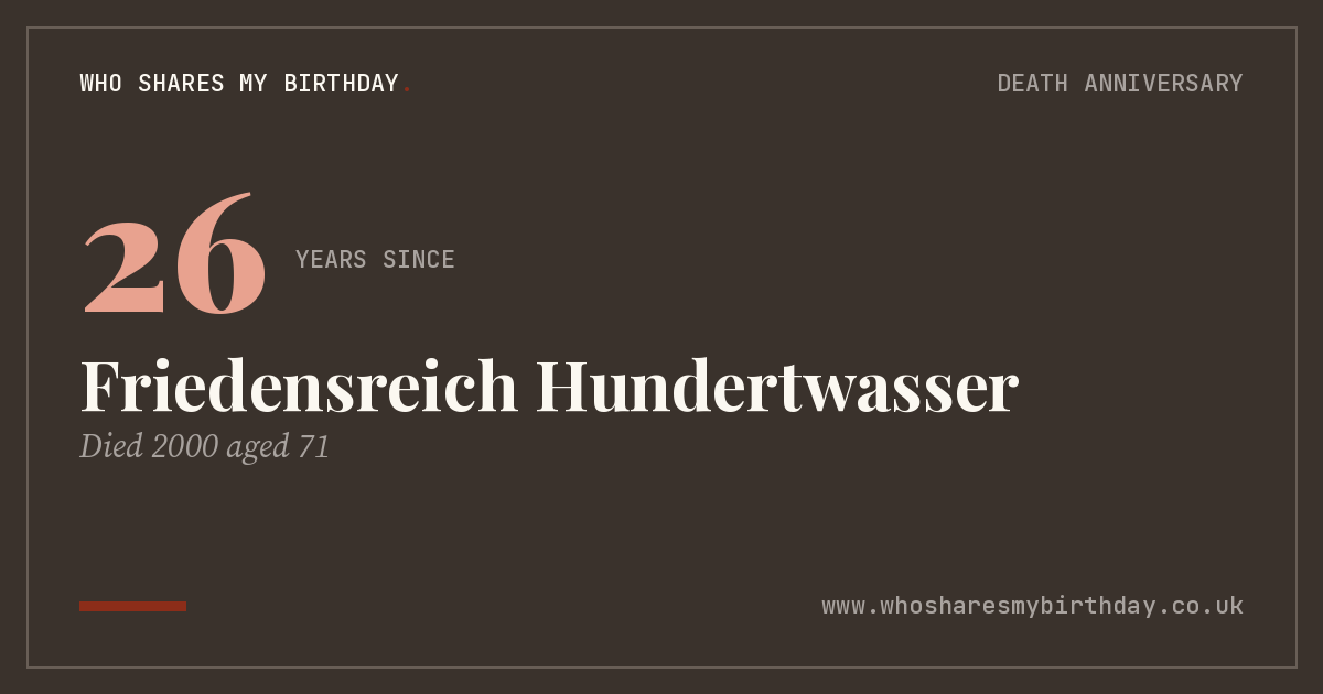 Friedensreich Hundertwasser