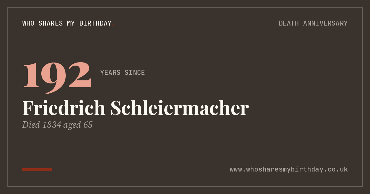 Friedrich Schleiermacher