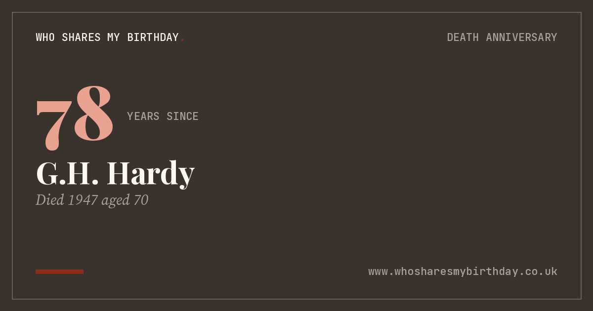 G.H. Hardy