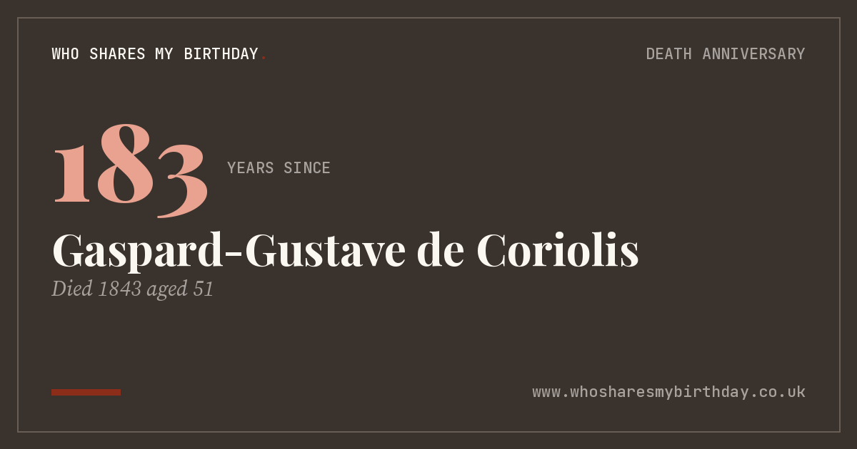 Gaspard-Gustave de Coriolis