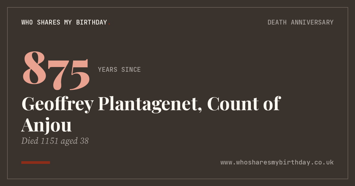 Geoffrey Plantagenet, Count of Anjou