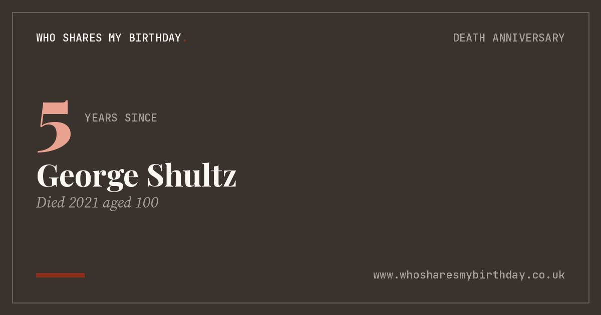 George Shultz