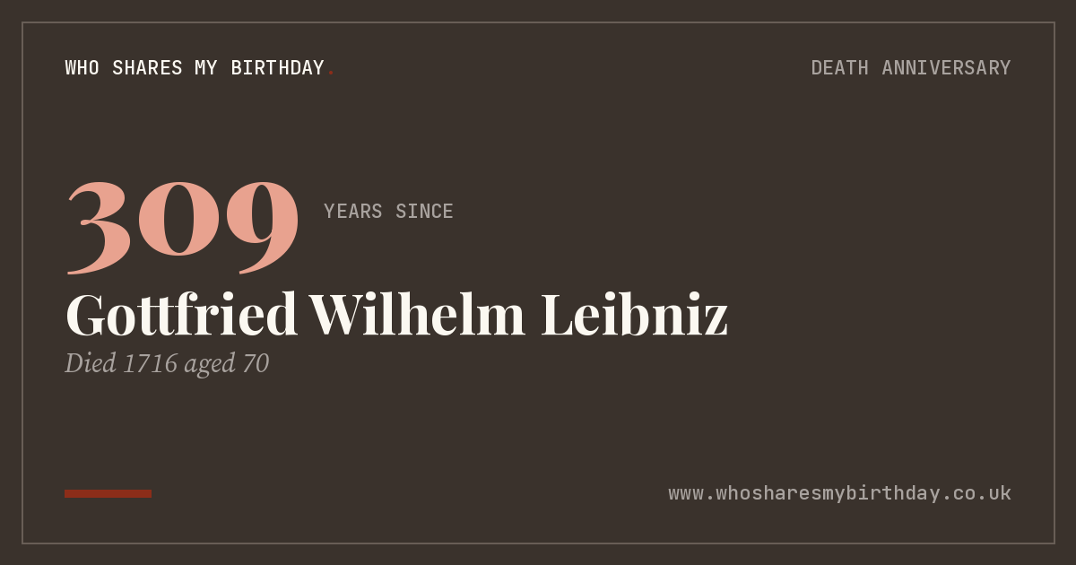 Gottfried Wilhelm Leibniz