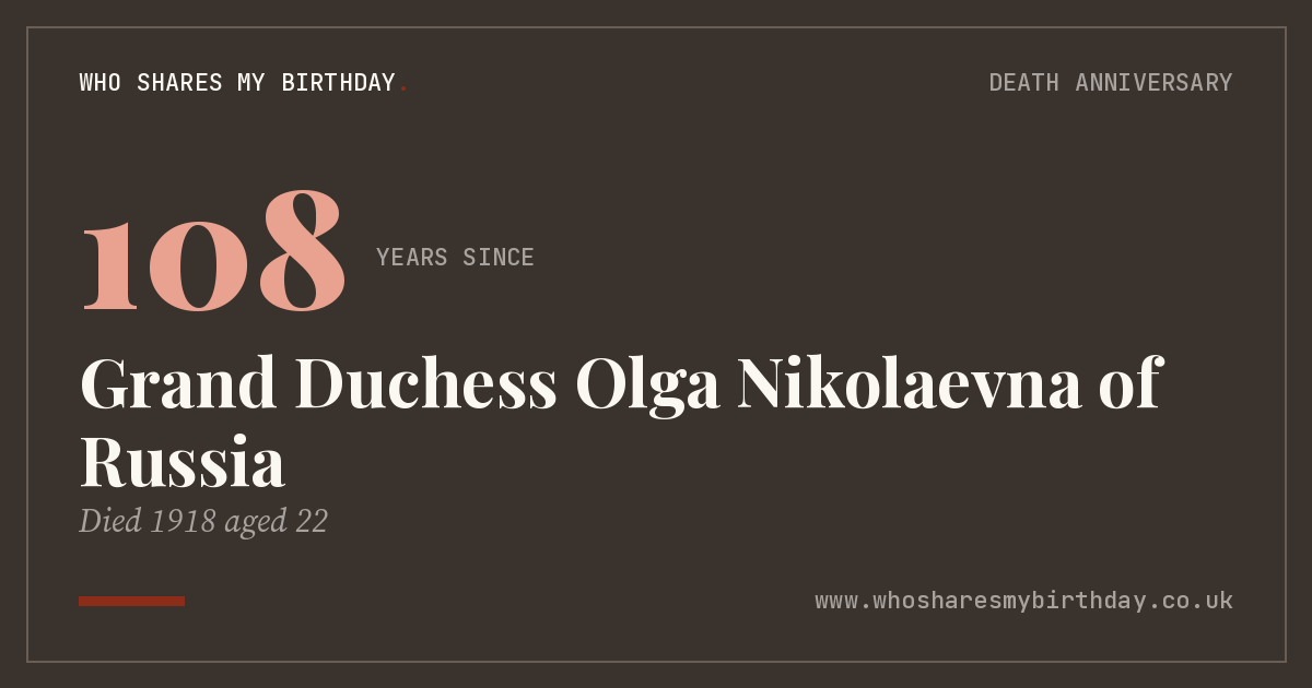 Grand Duchess Olga Nikolaevna of Russia