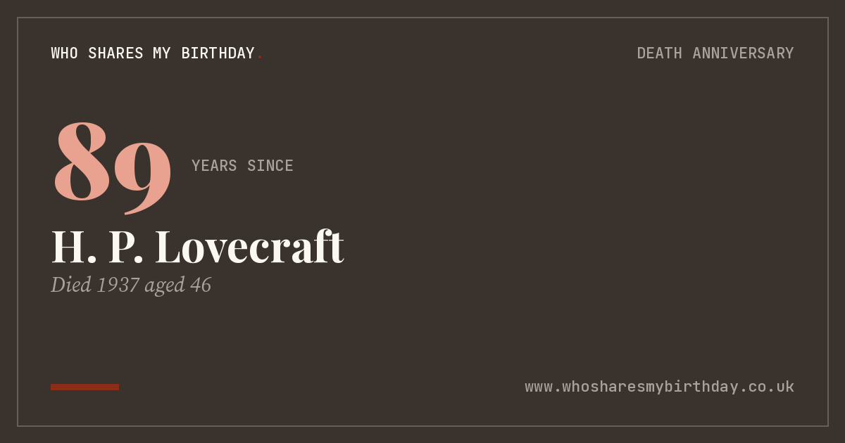 H. P. Lovecraft