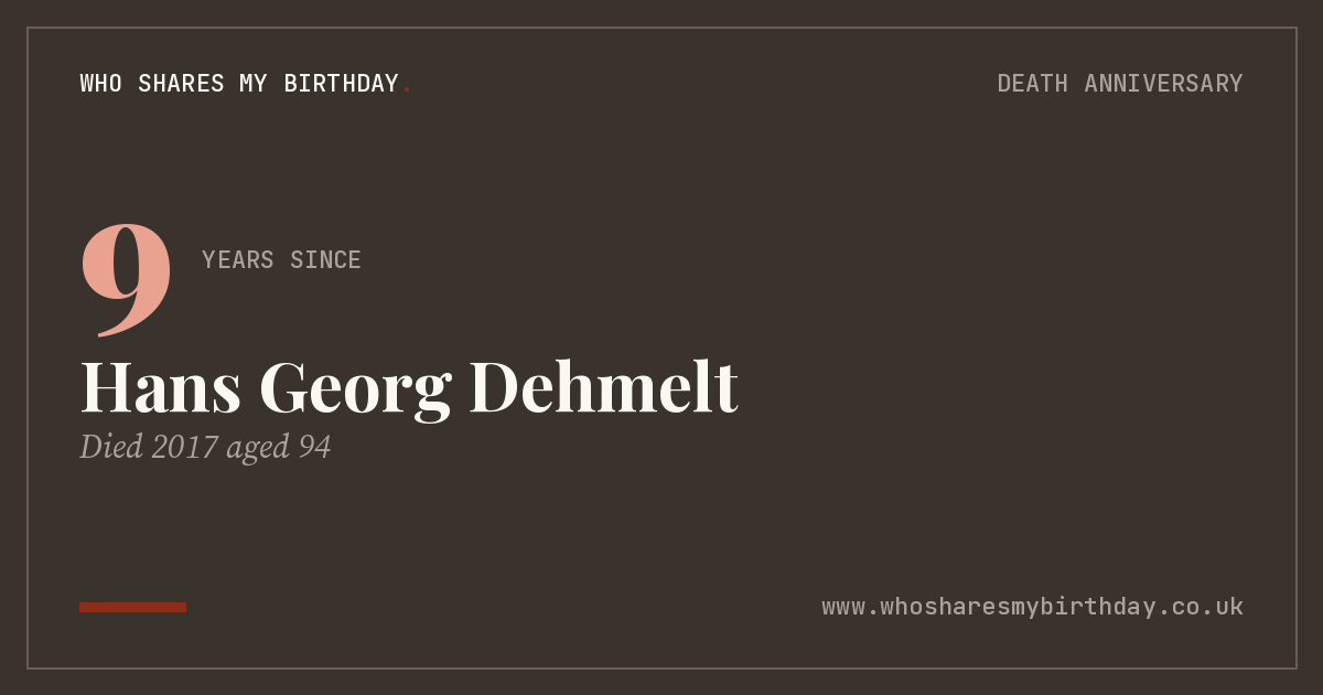 Hans Georg Dehmelt