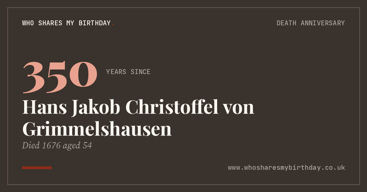 Hans Jakob Christoffel von Grimmelshausen
