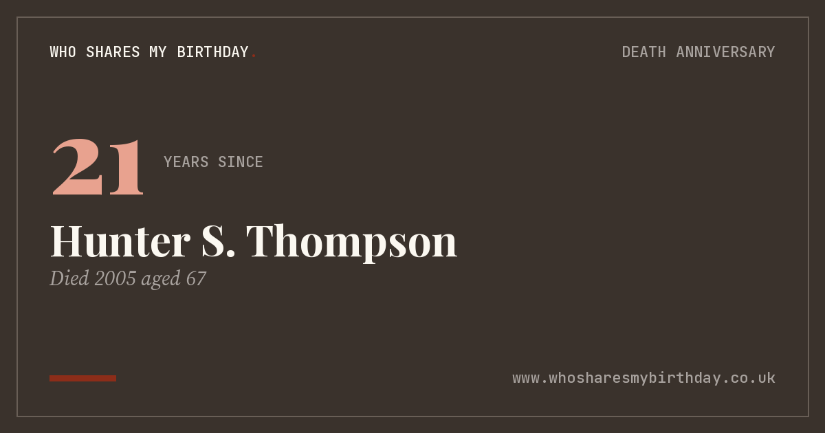 Hunter S. Thompson