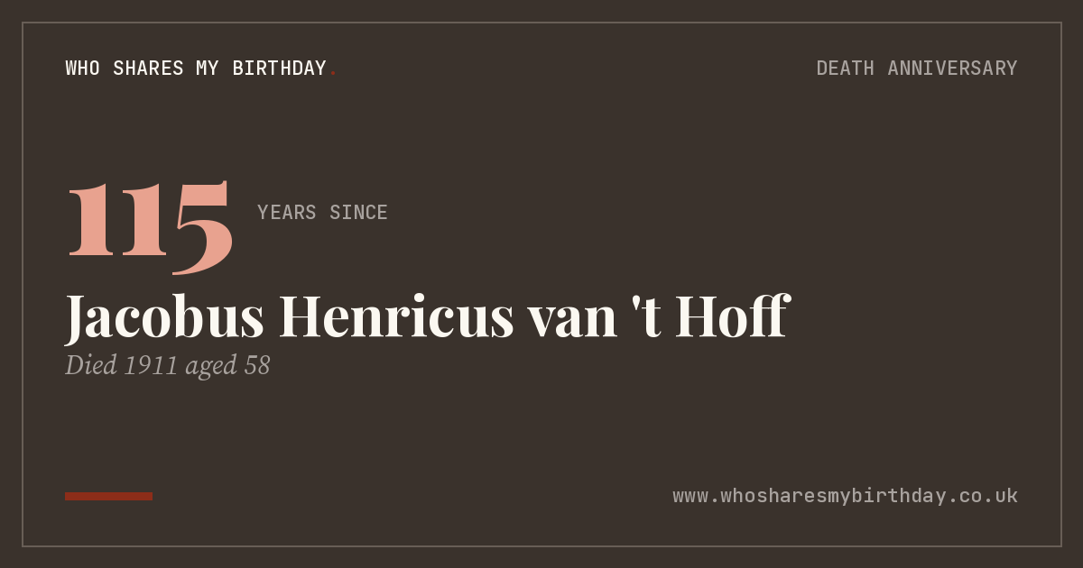 Jacobus Henricus van 't Hoff