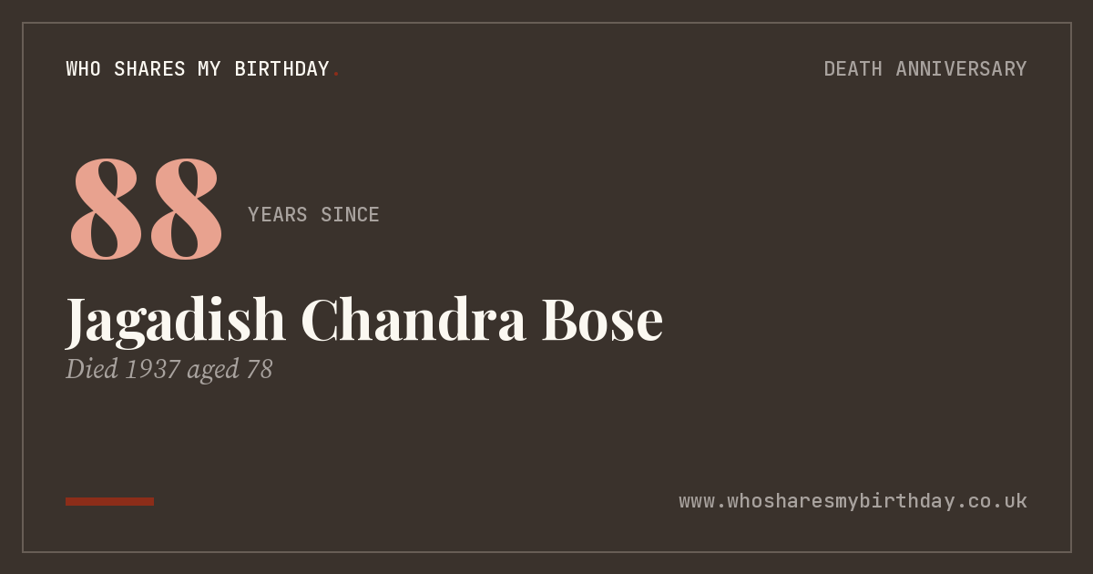 Jagadish Chandra Bose