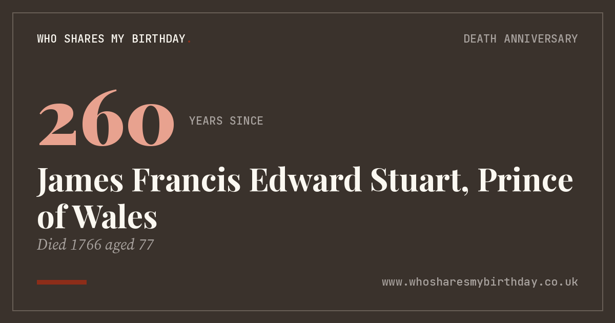 James Francis Edward Stuart, Prince of Wales