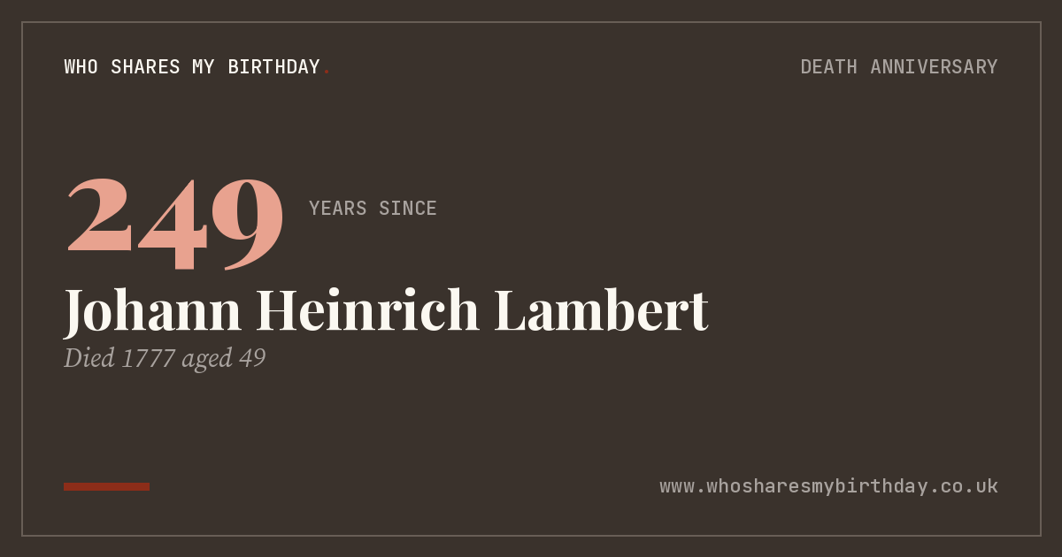 Johann Heinrich Lambert