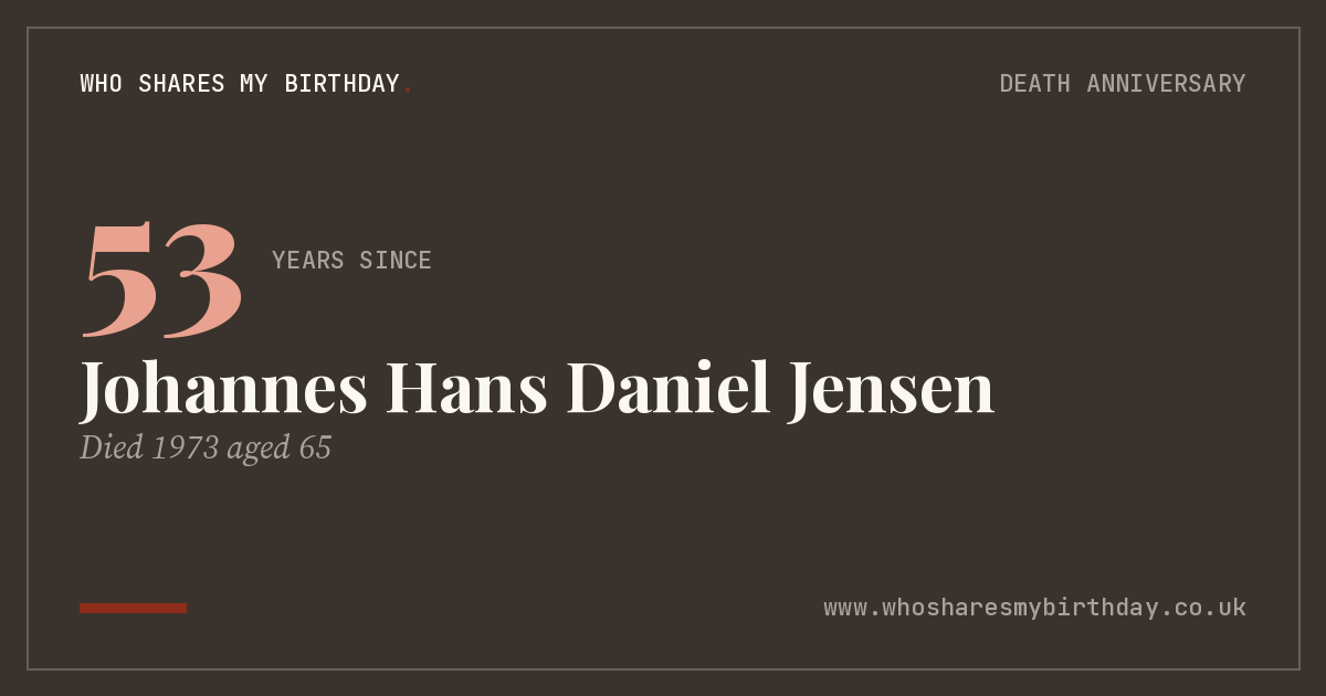 Johannes Hans Daniel Jensen