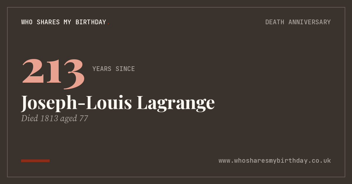Joseph-Louis Lagrange