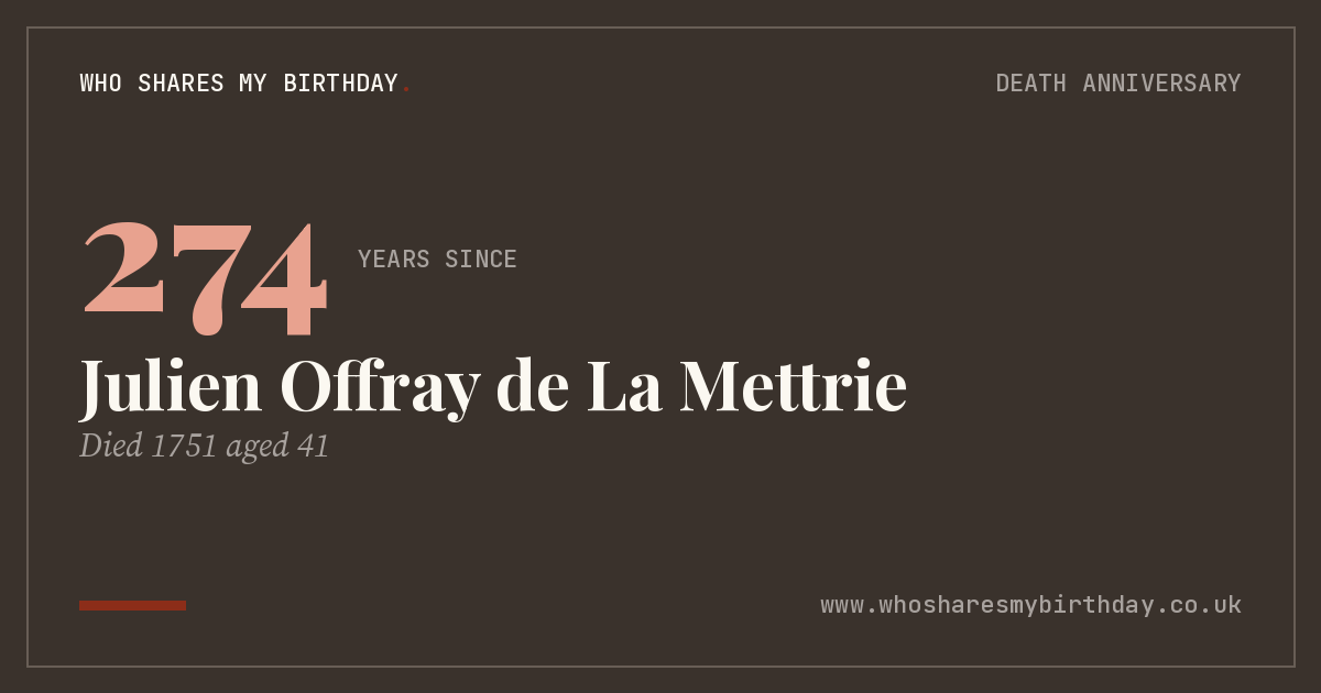 Julien Offray de La Mettrie