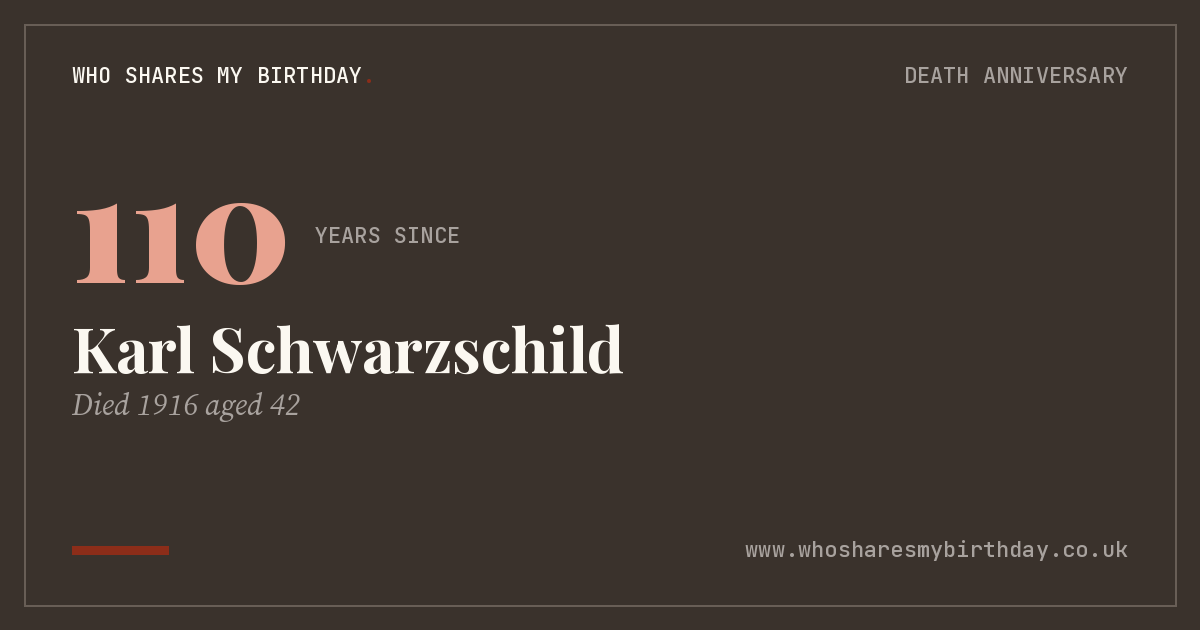 Karl Schwarzschild