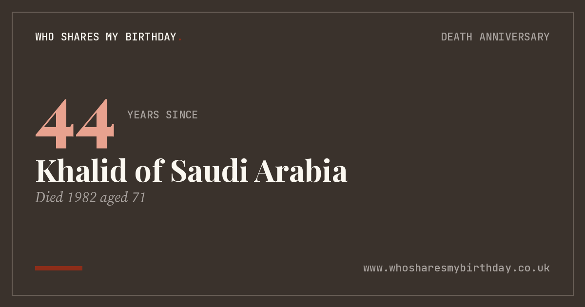 Khalid of Saudi Arabia