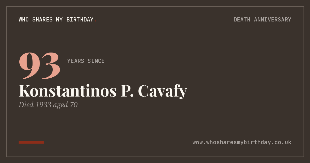 Konstantinos P. Cavafy