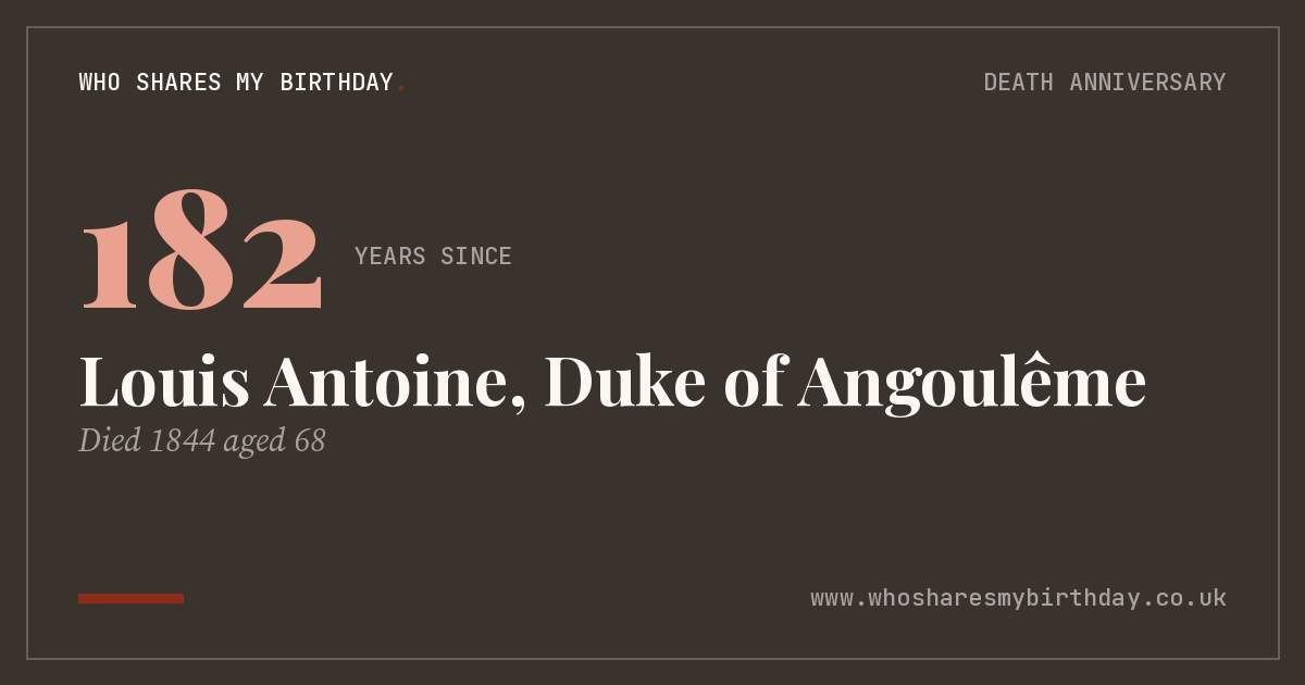 Louis Antoine, Duke of Angoulême
