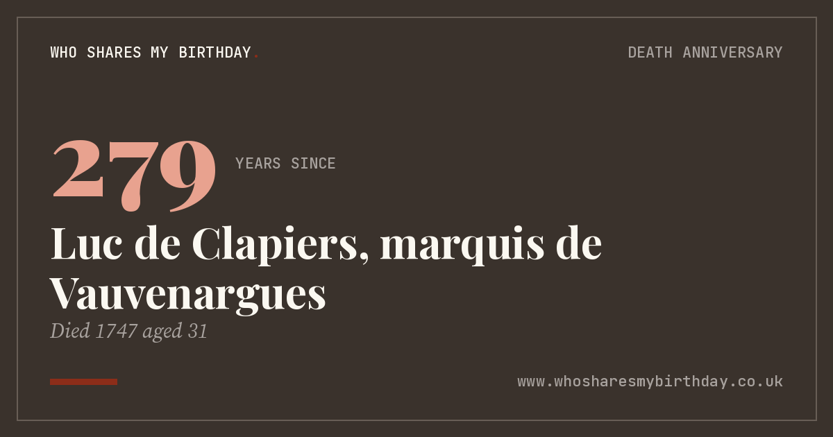 Luc de Clapiers, marquis de Vauvenargues