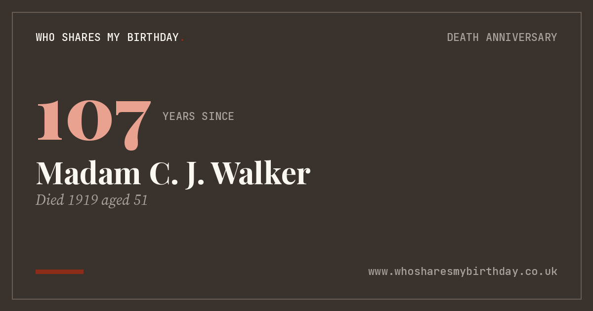 Madam C. J. Walker