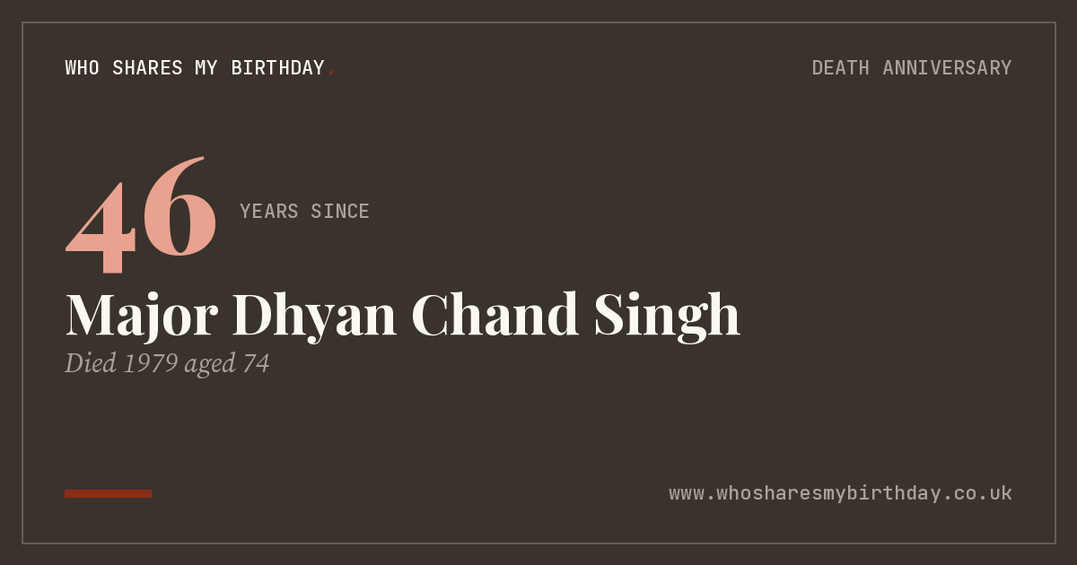 Major Dhyan Chand Singh