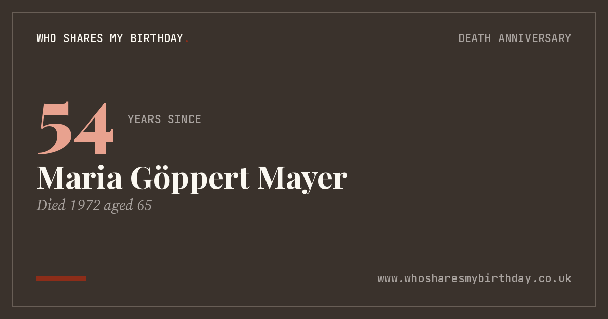 Maria Göppert Mayer