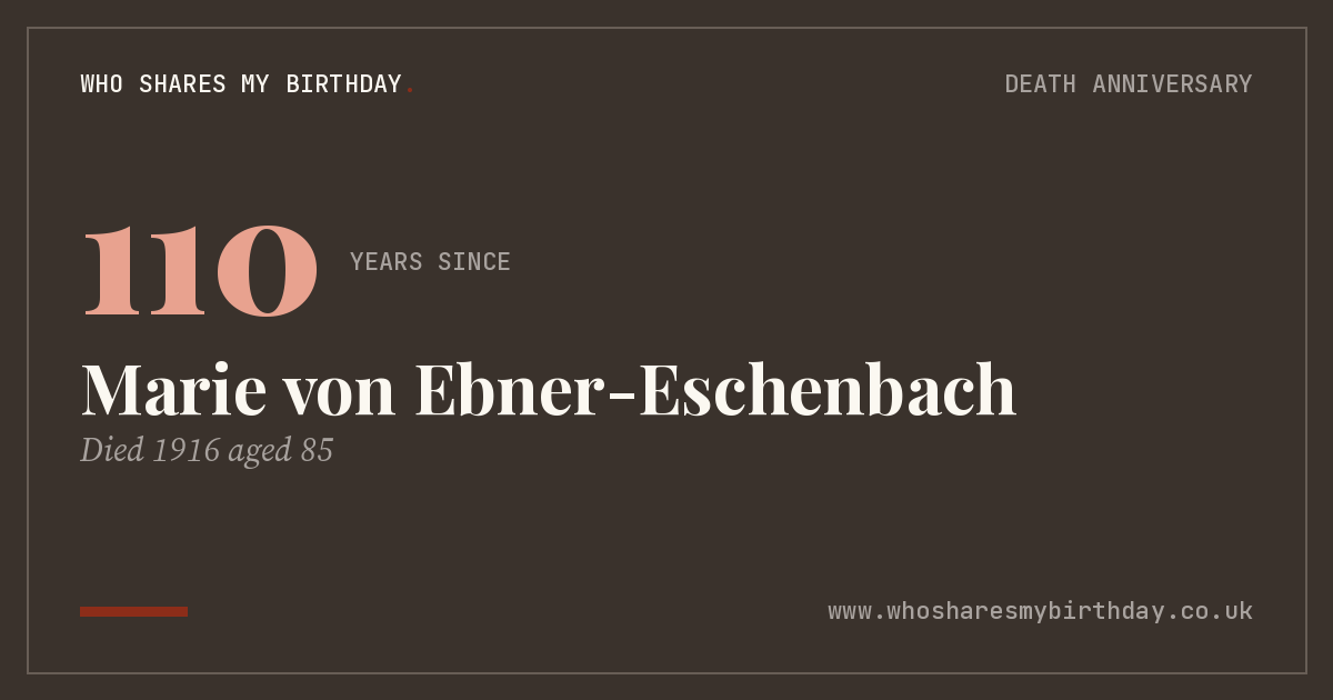 Marie von Ebner-Eschenbach