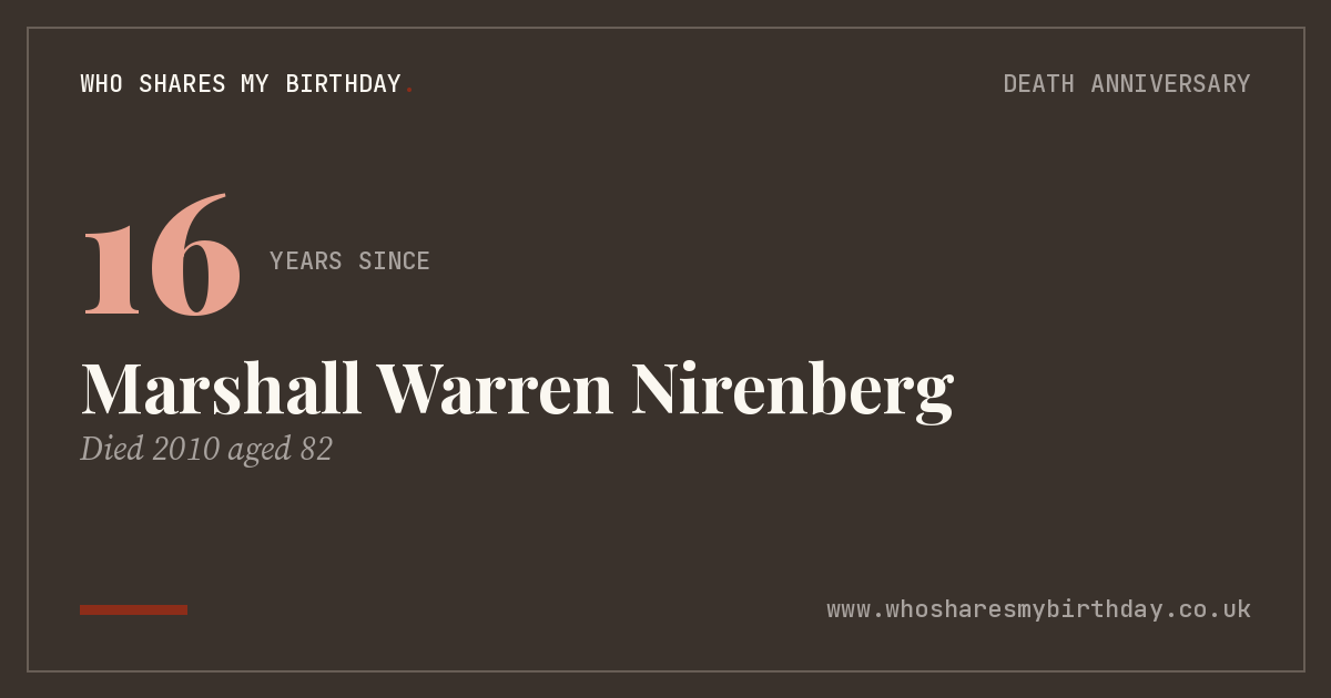 Marshall Warren Nirenberg