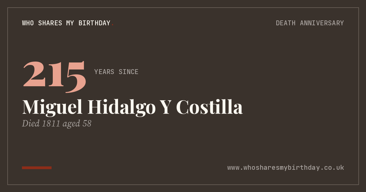 Miguel Hidalgo Y Costilla