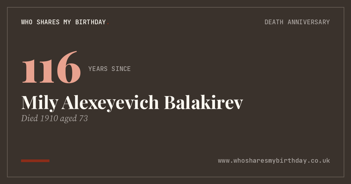 Mily Alexeyevich Balakirev